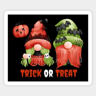 Trick or Treat Halloween! Cute Gnomes Halloween Pumpkin Spooky Season Autumn Vibes Halloween Thanksgiving and Fall Color Lovers Magnet